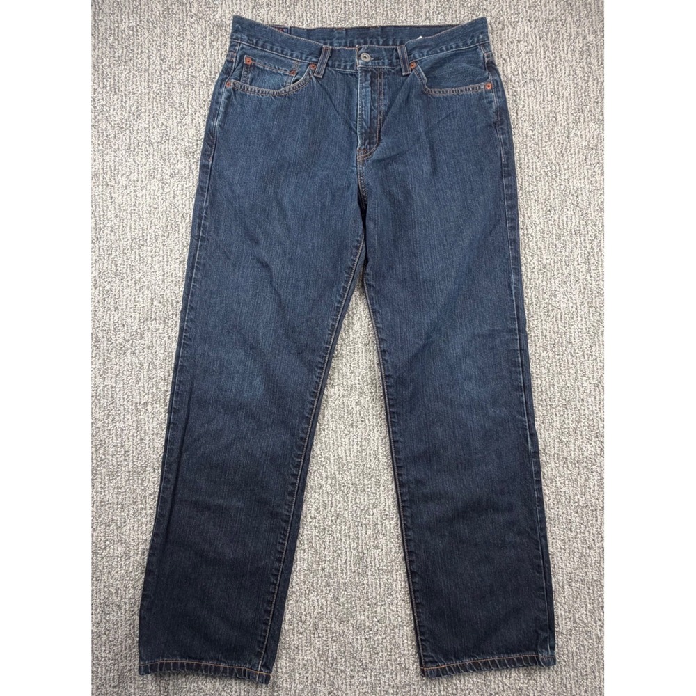 Lucky Brand Classic Straight Jeans Mens 33x30 Blue Dark Wash 7M10797